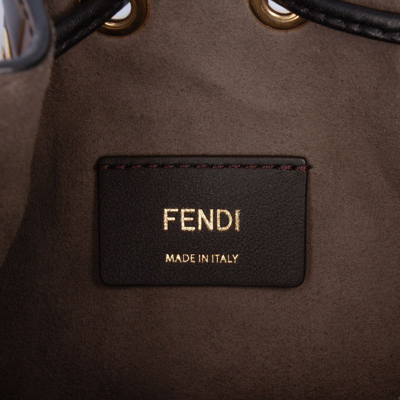 Mini FF 1974 Embossed Leather Mon Tresor Bucket Bag - Image 5