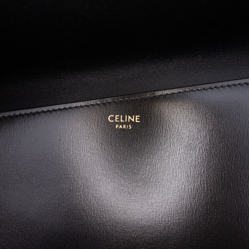 Leather Asymmetric Logo Clutch - Image 5