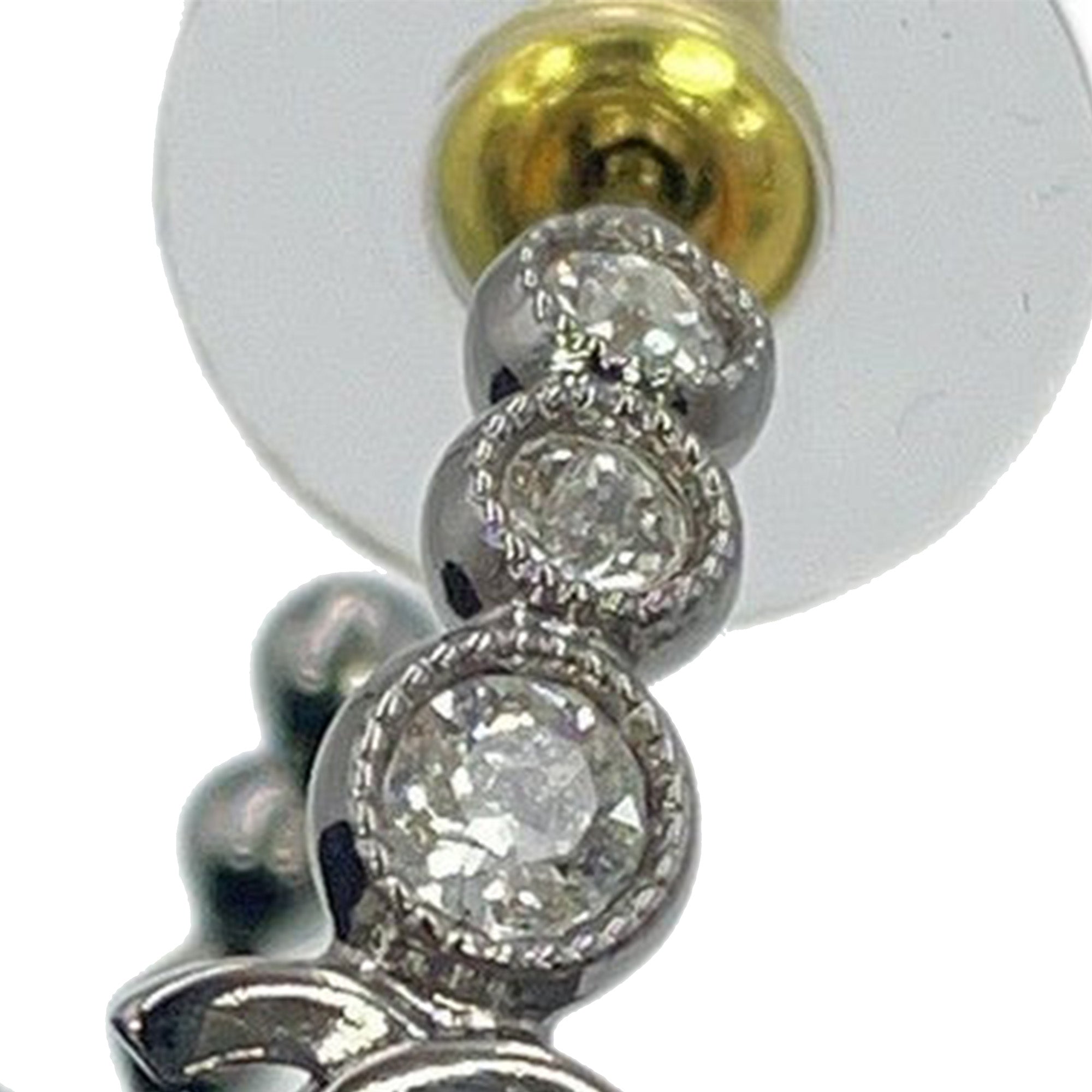 CC Silver Plated Crystal Star Push Back Earrings - Image 5