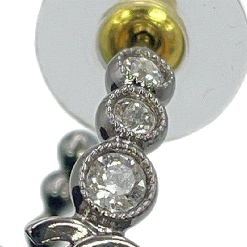 CC Silver Plated Crystal Star Push Back Earrings - Image 5