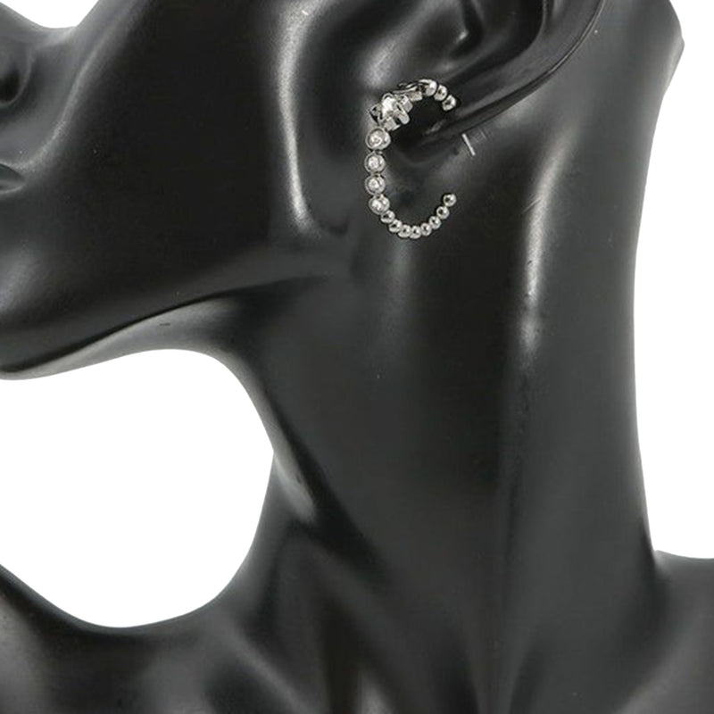CC Silver Plated Crystal Star Push Back Earrings - Image 7