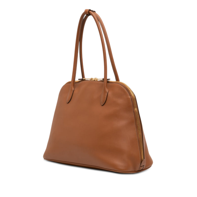 Softy Calfskin Embossed Logo Shoulder Bag - Image 2