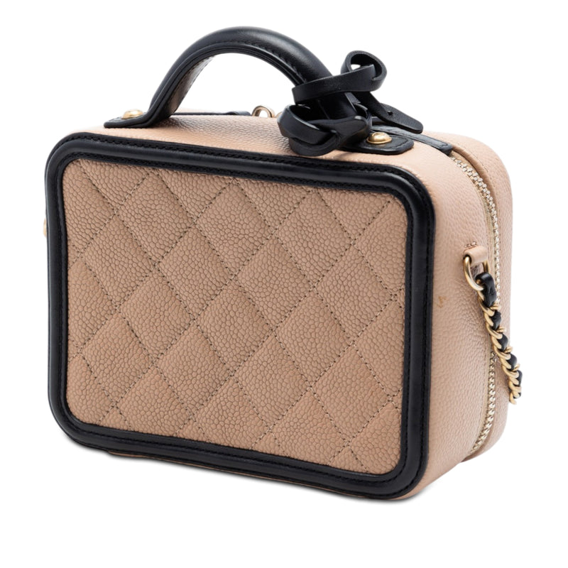 Small Bicolor Caviar CC Filigree Vanity Case - Image 2