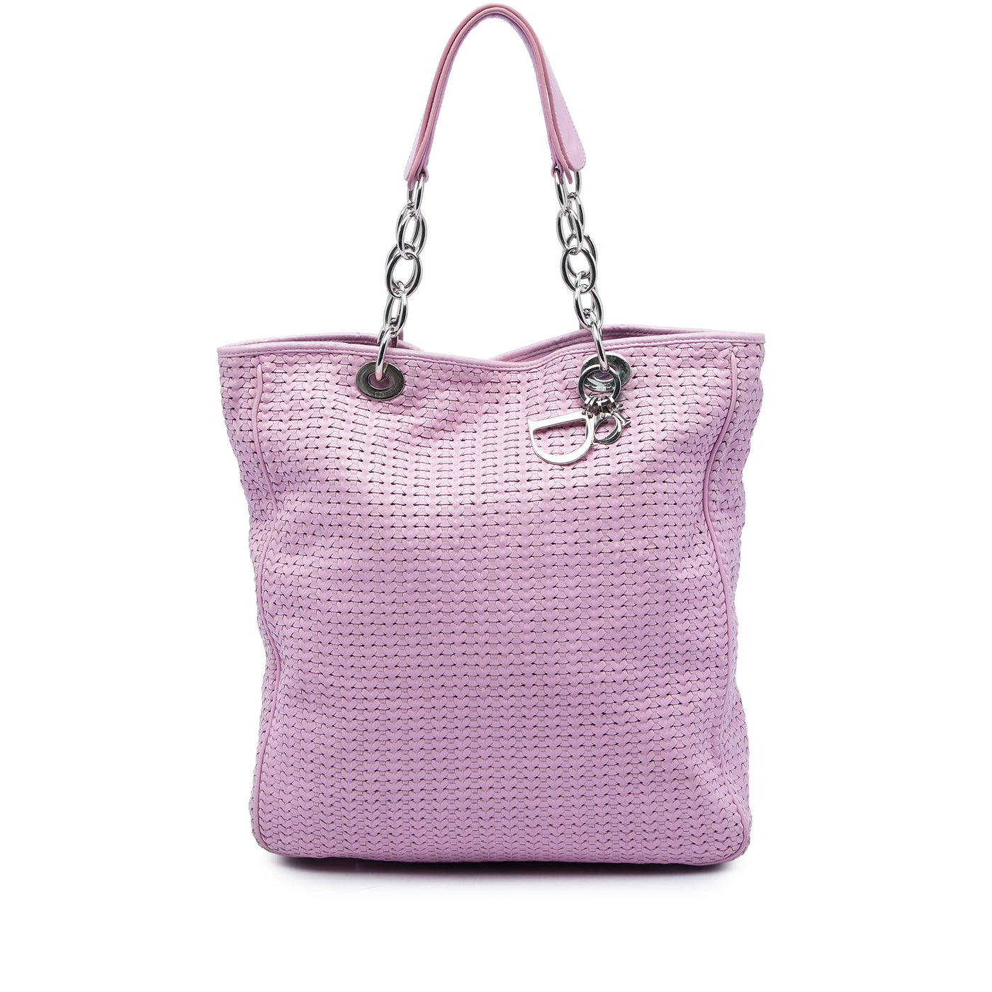 Large Woven Lambskin Lady Dior Soft Shopping Tote - Image 1