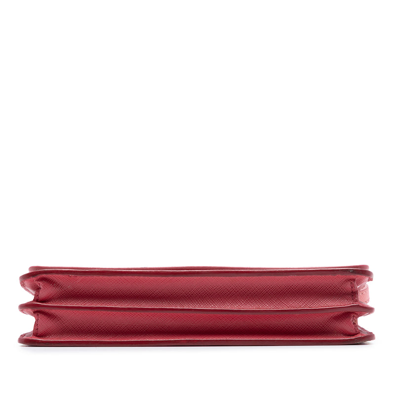 Bicolor Saffiano Lux Wallet On Strap - Image 3