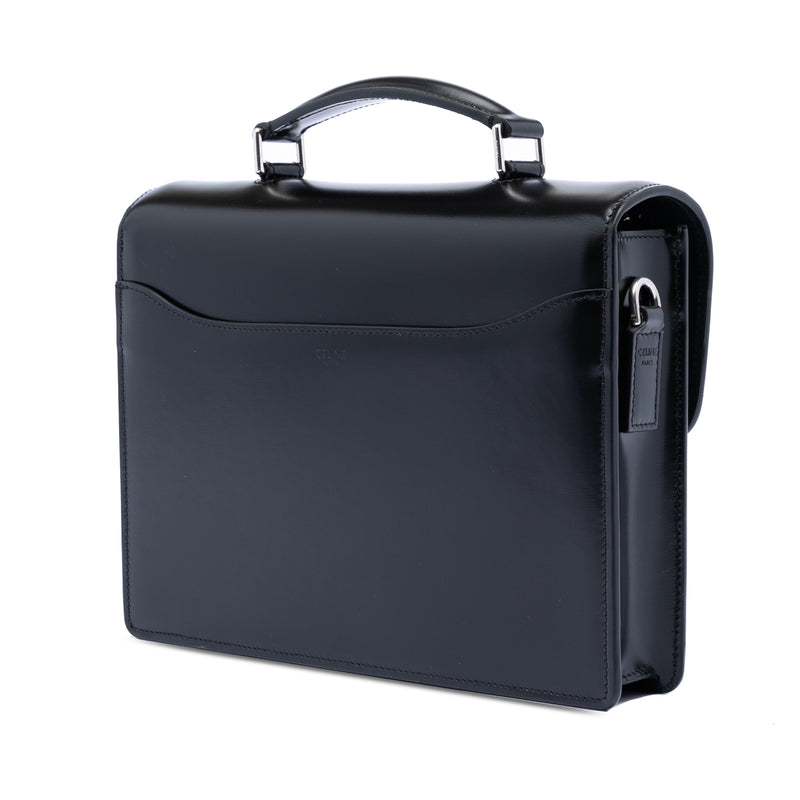Small Shiny Calfskin Triomphe Cartable Satchel - Image 2