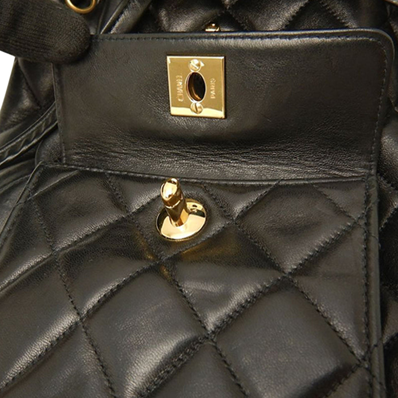 Medium Quilted Lambskin Duma Backpack - Image 9