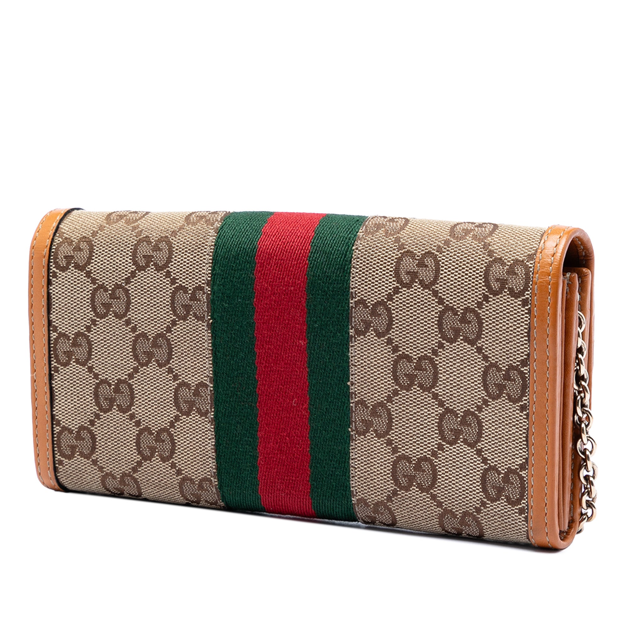 GG Canvas Web Horsebit Wallet on Chain - Image 2