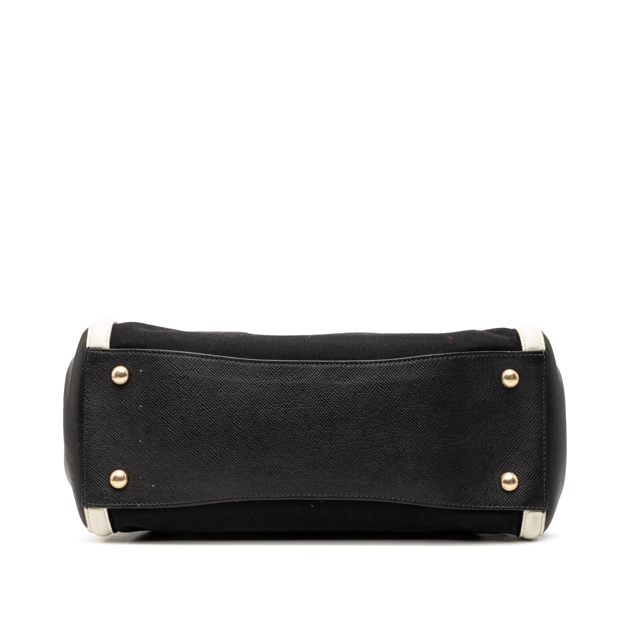 Bicolor Saffiano Cuir Trimmed Canvas Satchel - Image 3