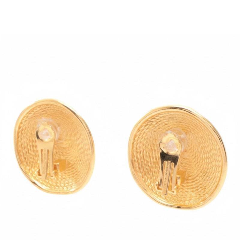 Gold Plated Round Clip On Earrings - Image 2