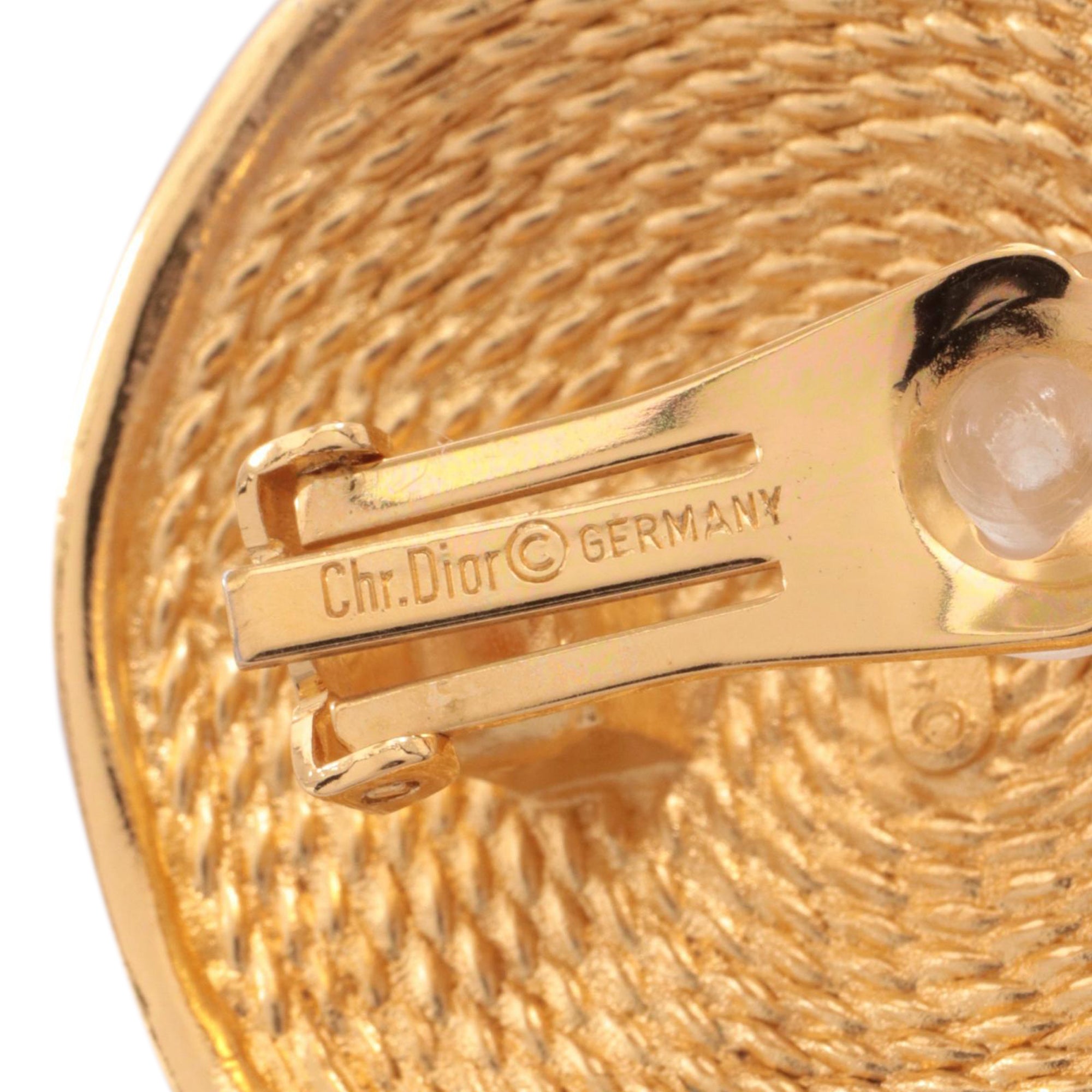 Gold Plated Round Clip On Earrings - Image 3