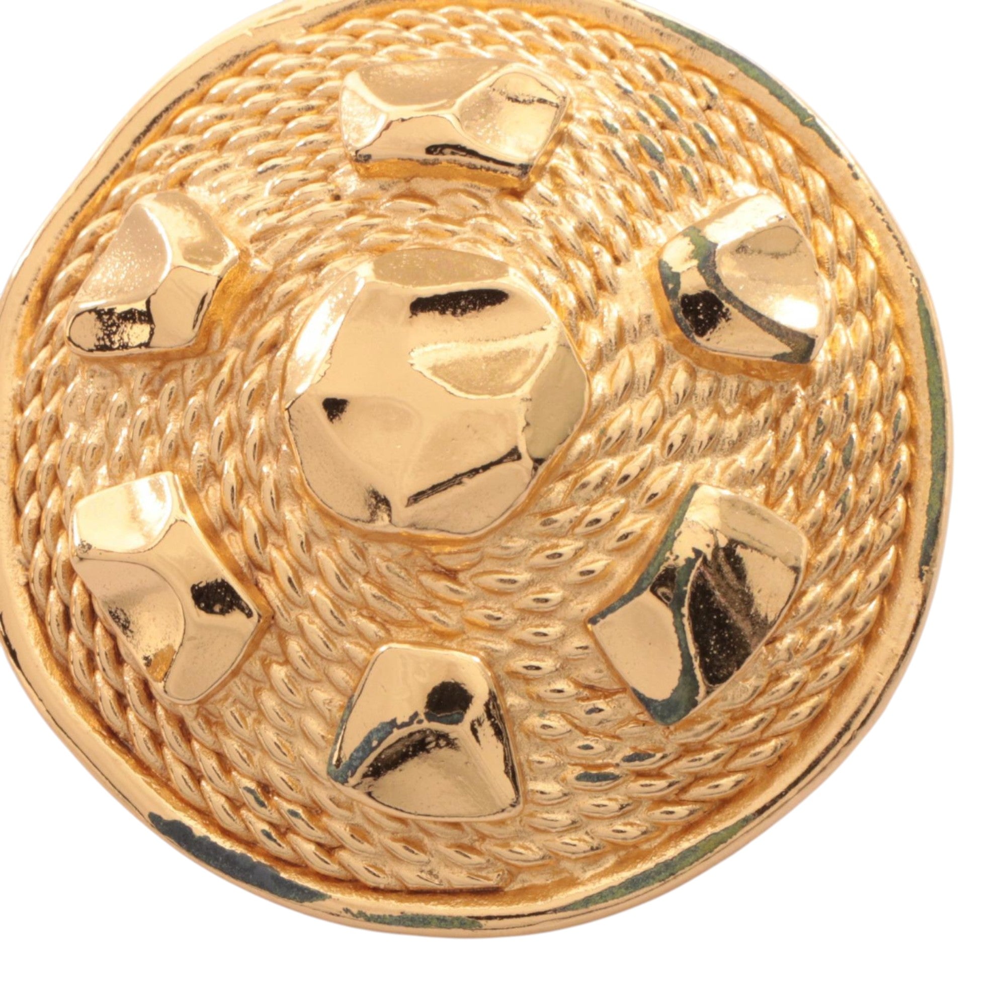 Gold Plated Round Clip On Earrings - Image 4