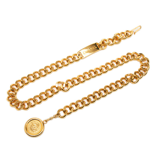 Gold Plated CC Medallion Chain Belt - Image 1