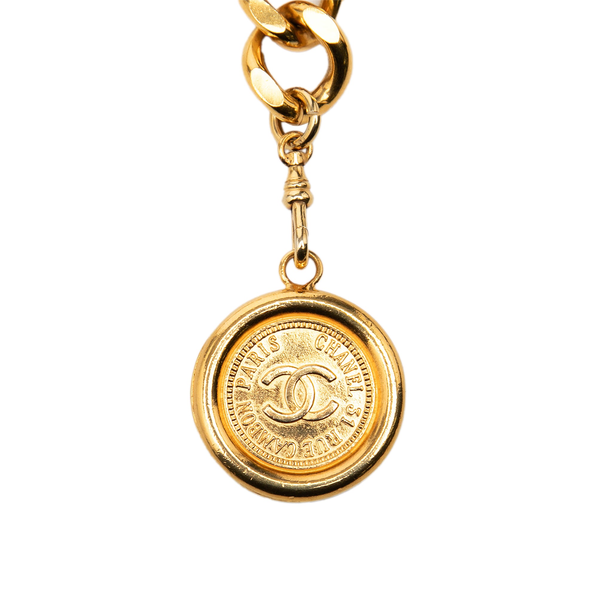 Gold Plated CC Medallion Chain Belt - Image 2