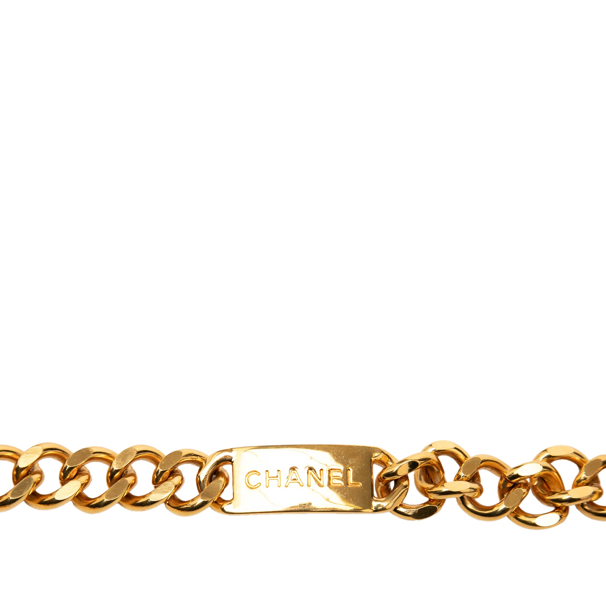 Gold Plated CC Medallion Chain Belt - Image 3