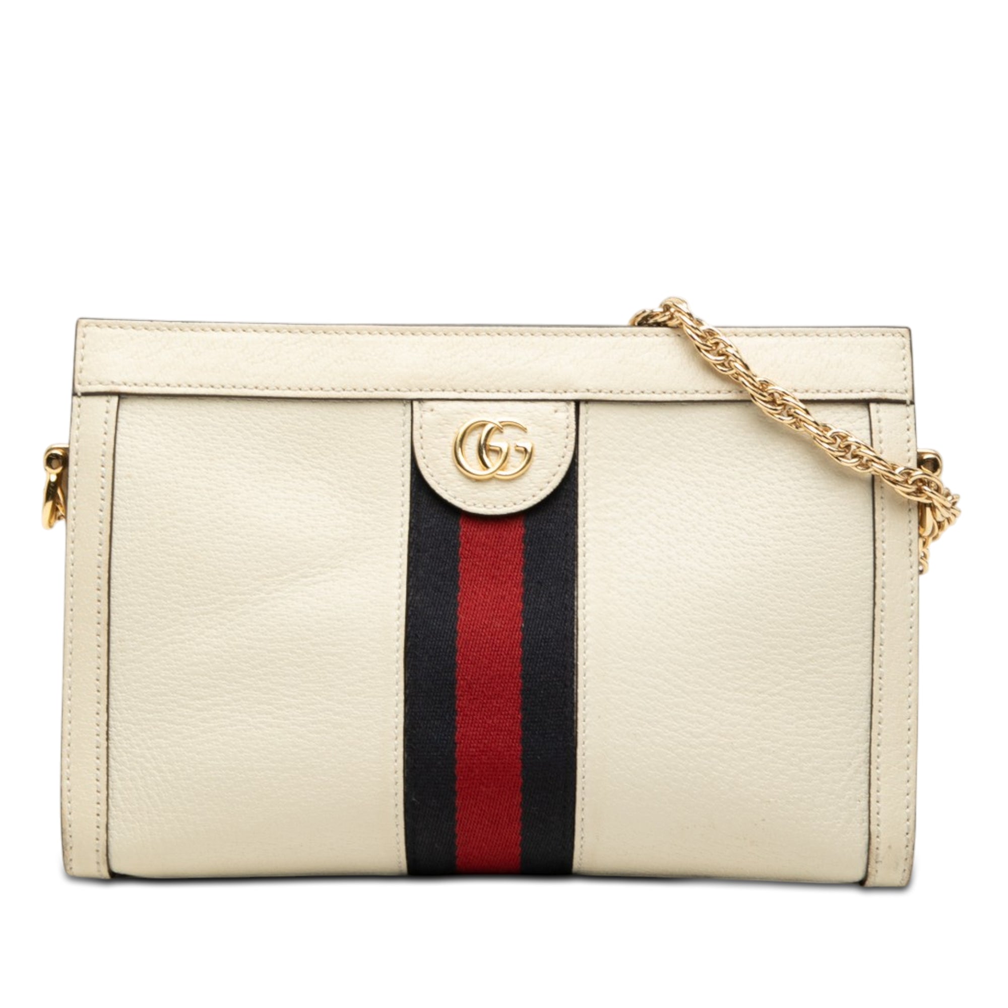 Small Calfskin Web Ophidia Chain Crossbody - Image 1