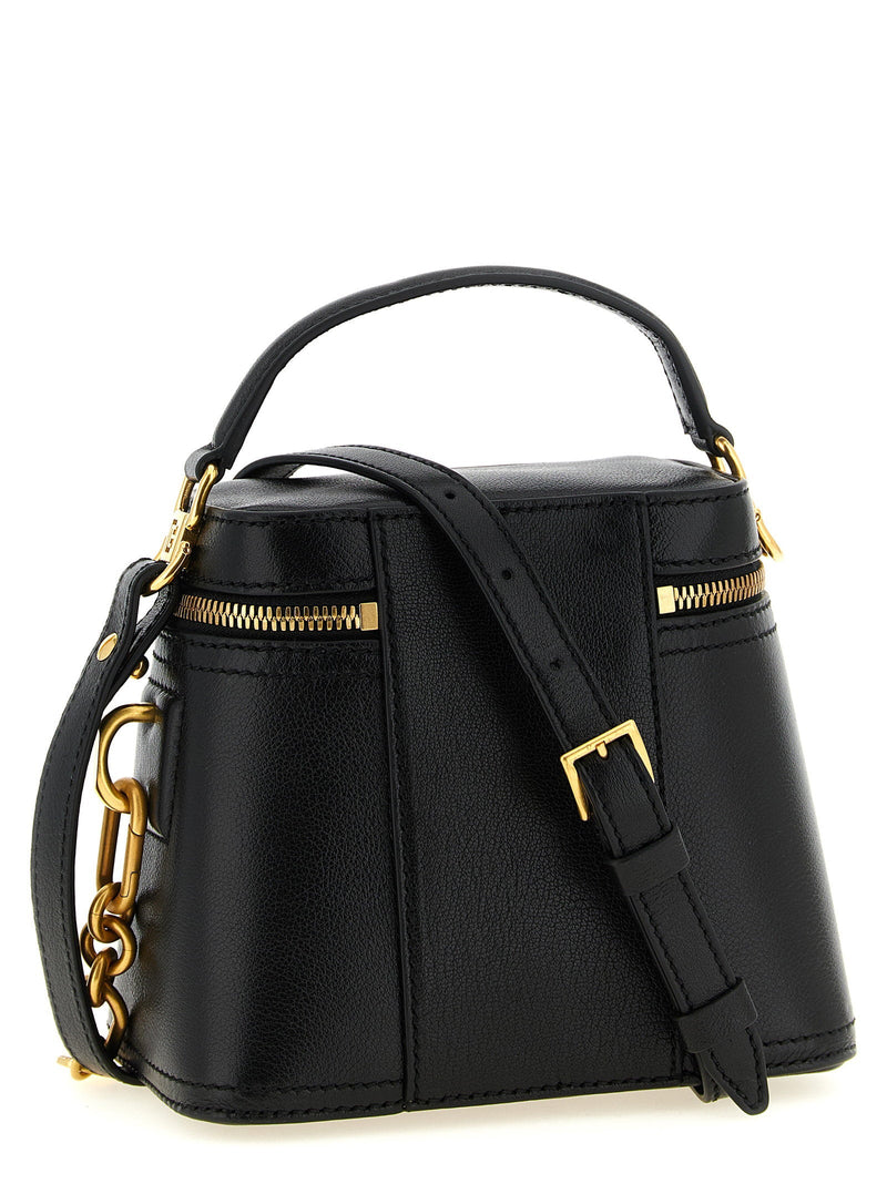 Balmain Pulse Top Handle Bag — Black Buffalo Leather