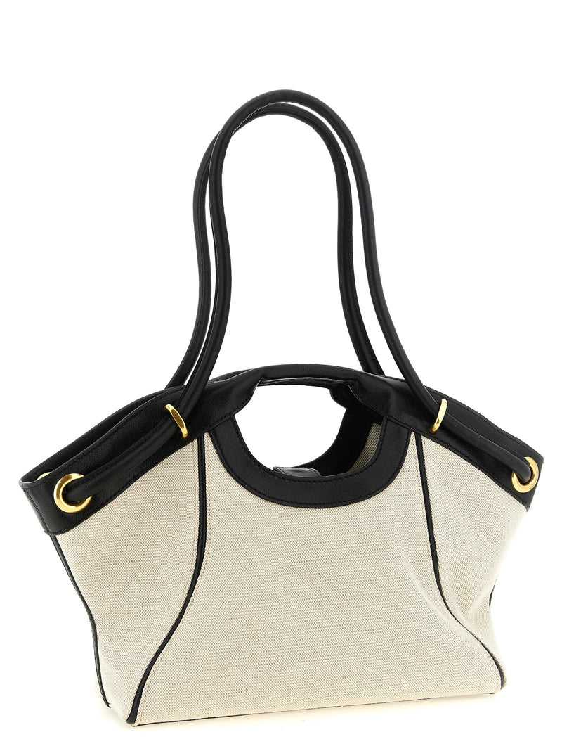 Balmain Paris Tote Bag — Multicolor Cotton And Linen Blend Canvas