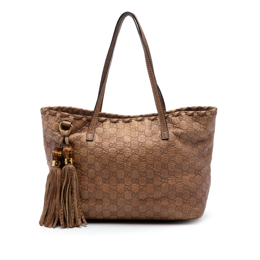 Medium Guccissima Bamboo Tassel Tote - Image 1