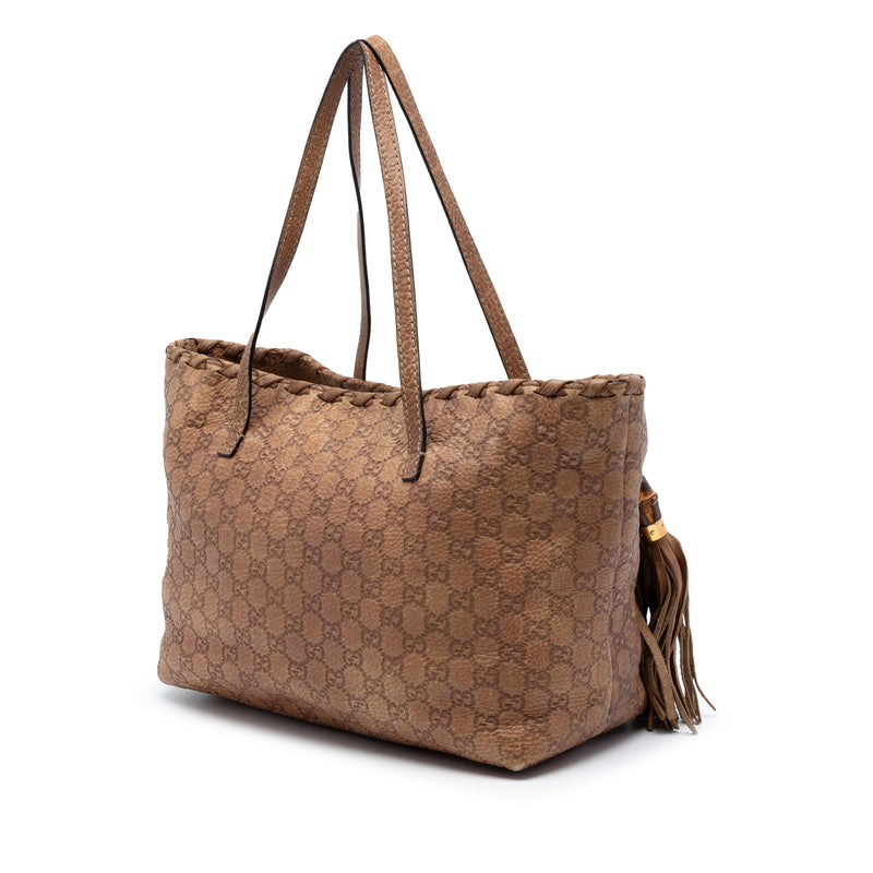 Medium Guccissima Bamboo Tassel Tote - Image 2