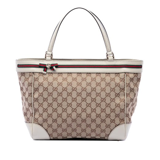GG Canvas Web Mayfair Tote - Image 1