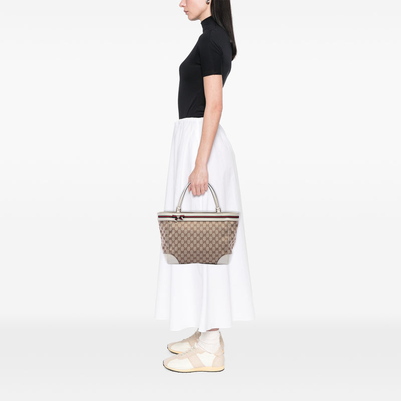 GG Canvas Web Mayfair Tote - Image 6