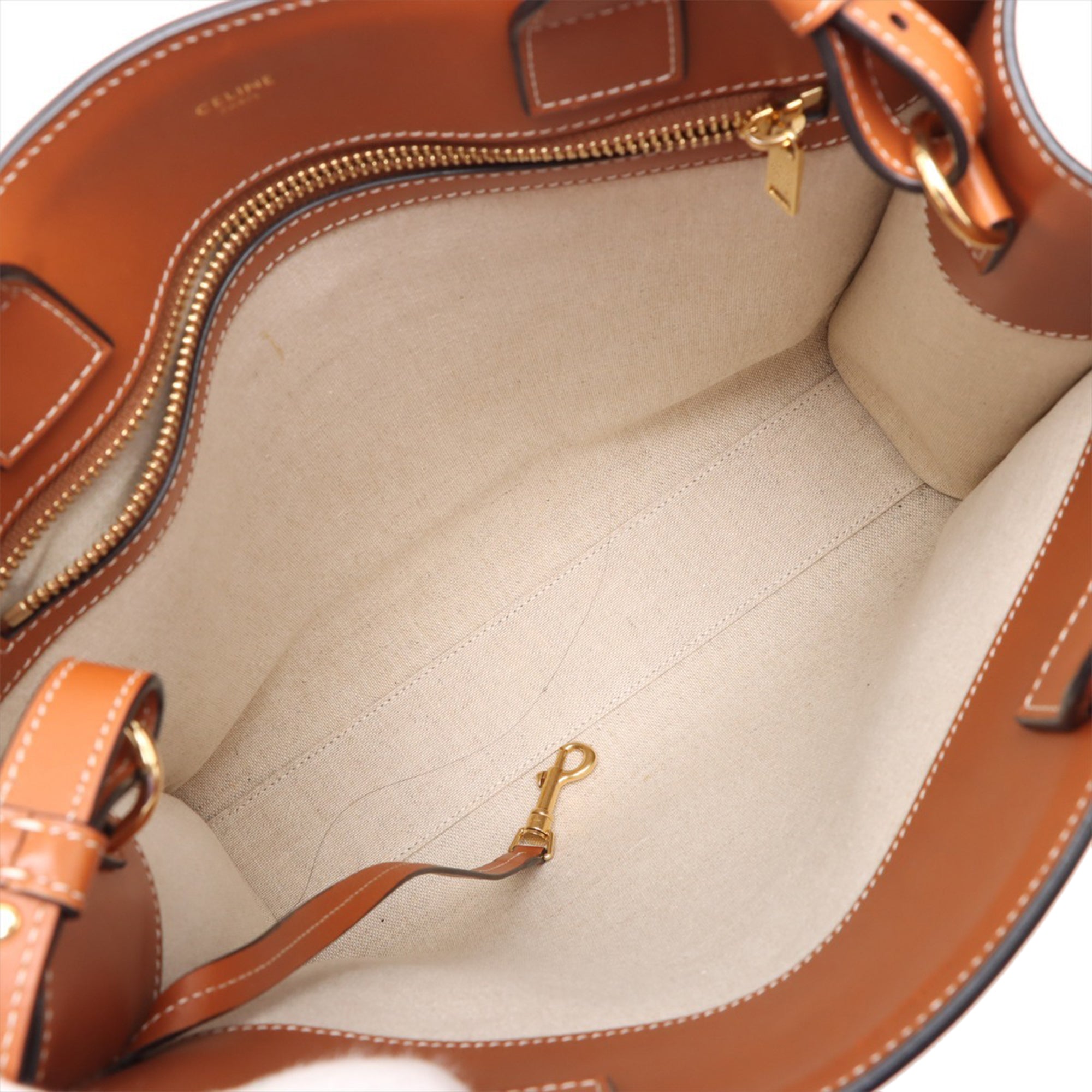 Small Triomphe Canvas Maillon Vertical Cabas Satchel - Image 3