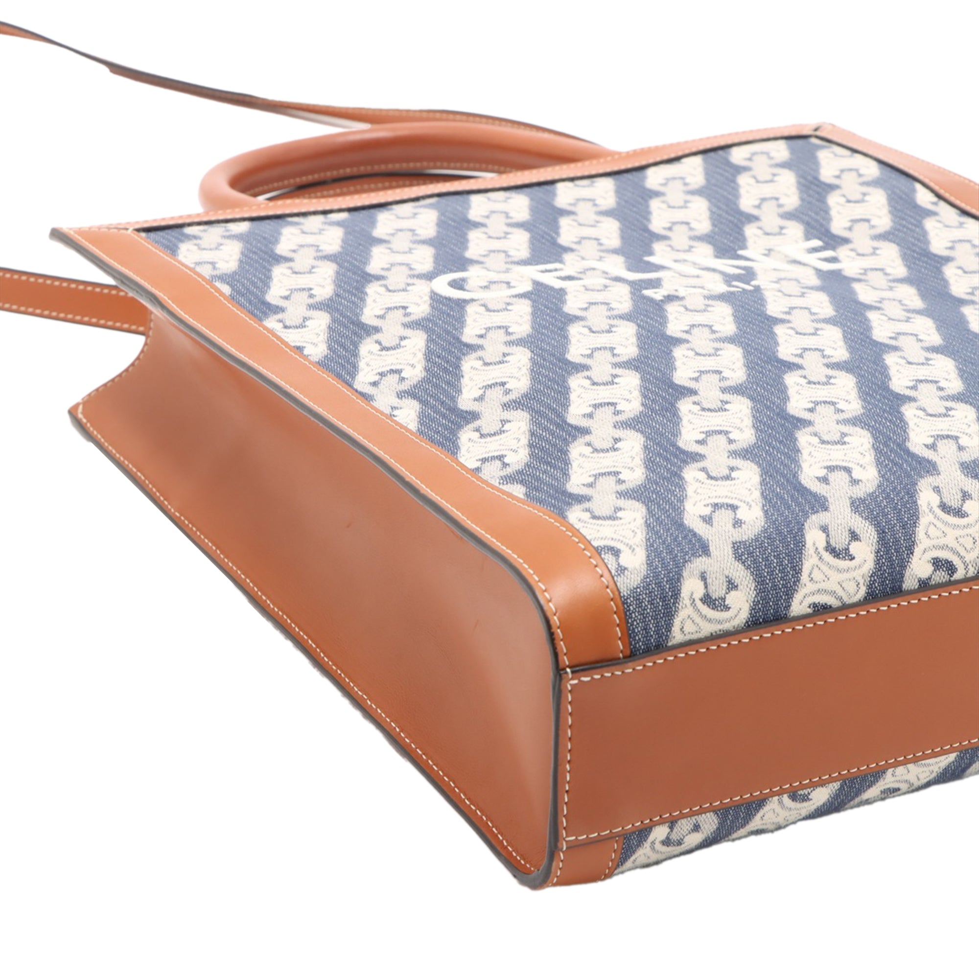 Small Triomphe Canvas Maillon Vertical Cabas Satchel - Image 7