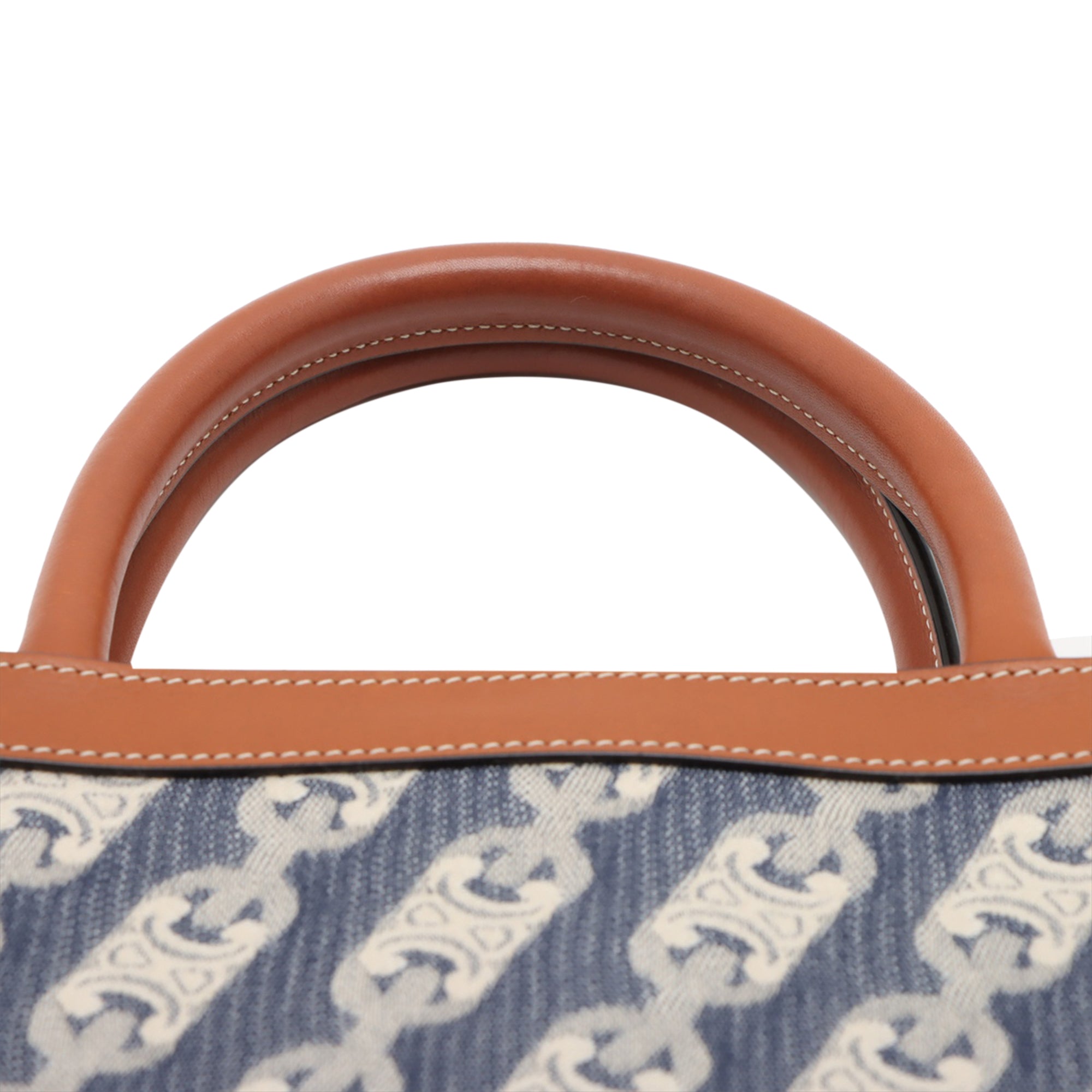 Small Triomphe Canvas Maillon Vertical Cabas Satchel - Image 8