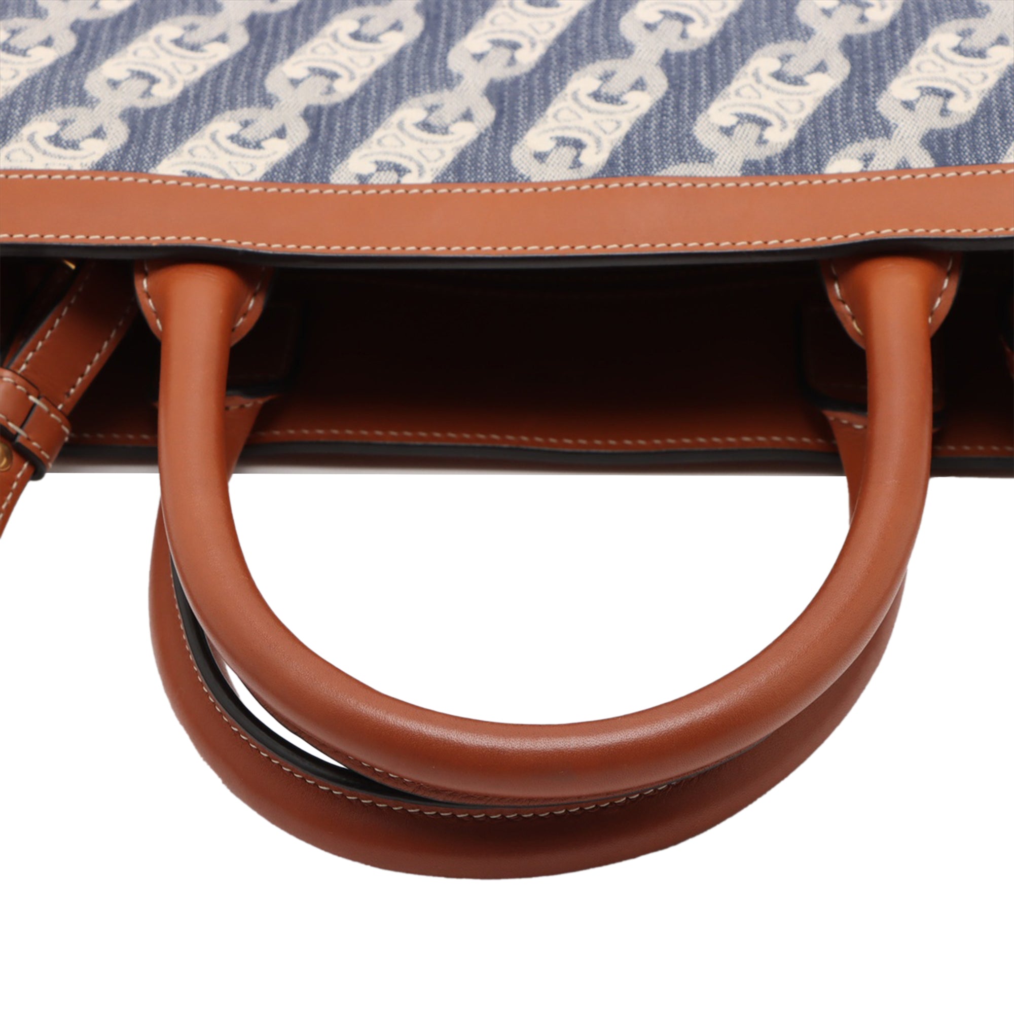 Small Triomphe Canvas Maillon Vertical Cabas Satchel - Image 9