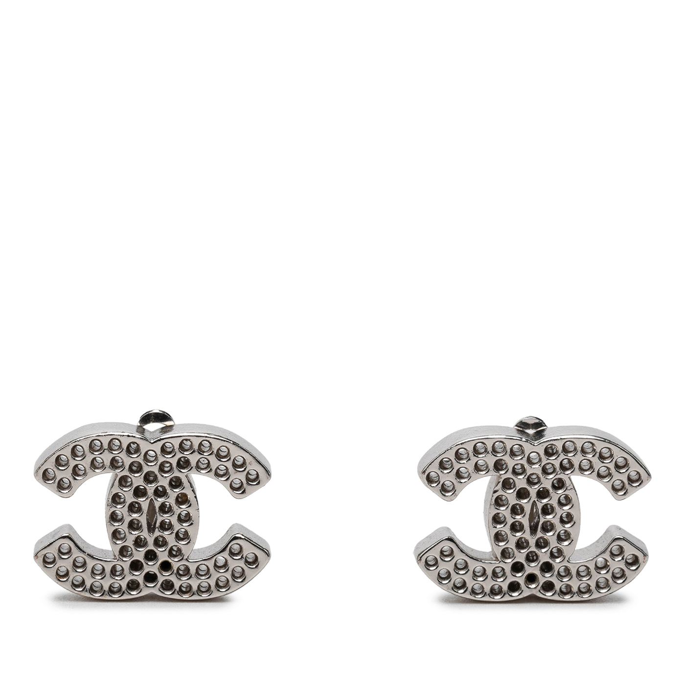 CC Brass Perforated Clip On Earrings - Image 1