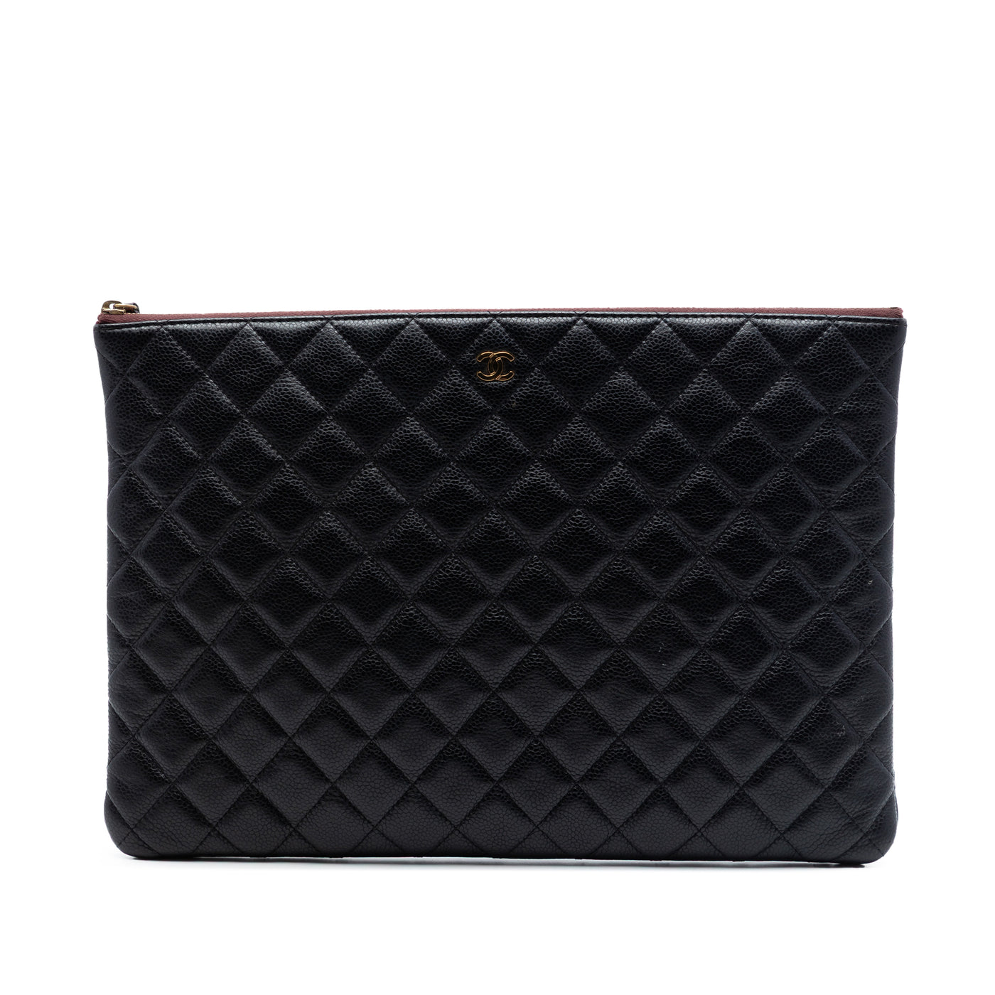Large Quilted Caviar O Case Clutch - Image 1