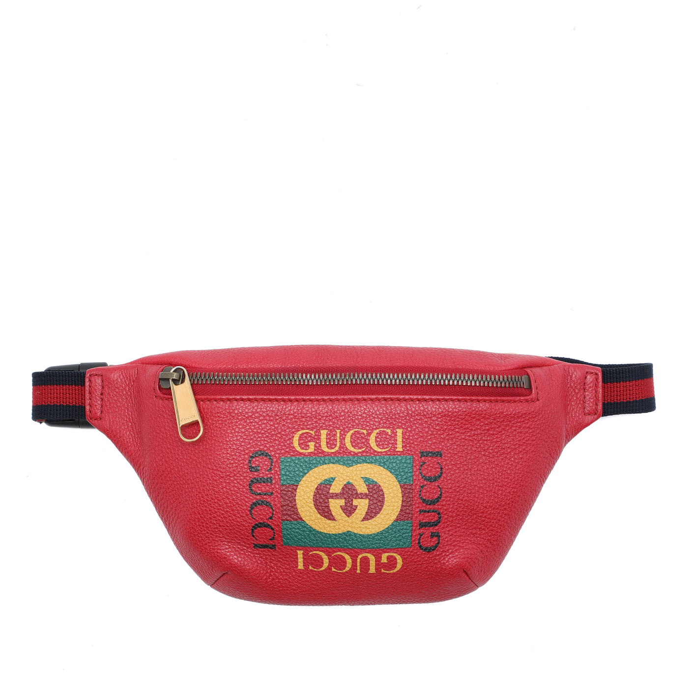 Small Grained Calfskin Web Logo Belt Bag - Image 1
