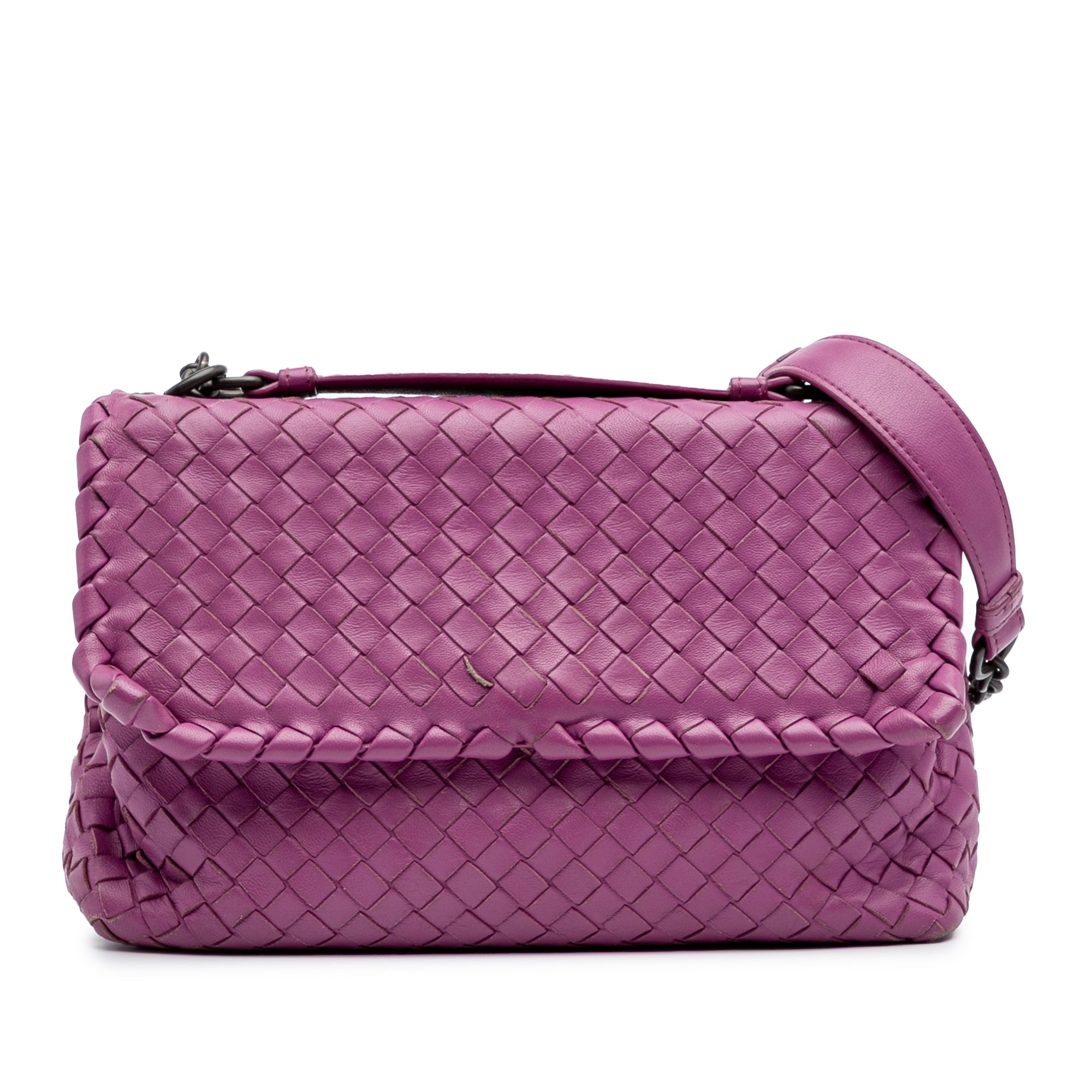 Small Nappa Intrecciato Olympia Shoulder Bag - Image 1