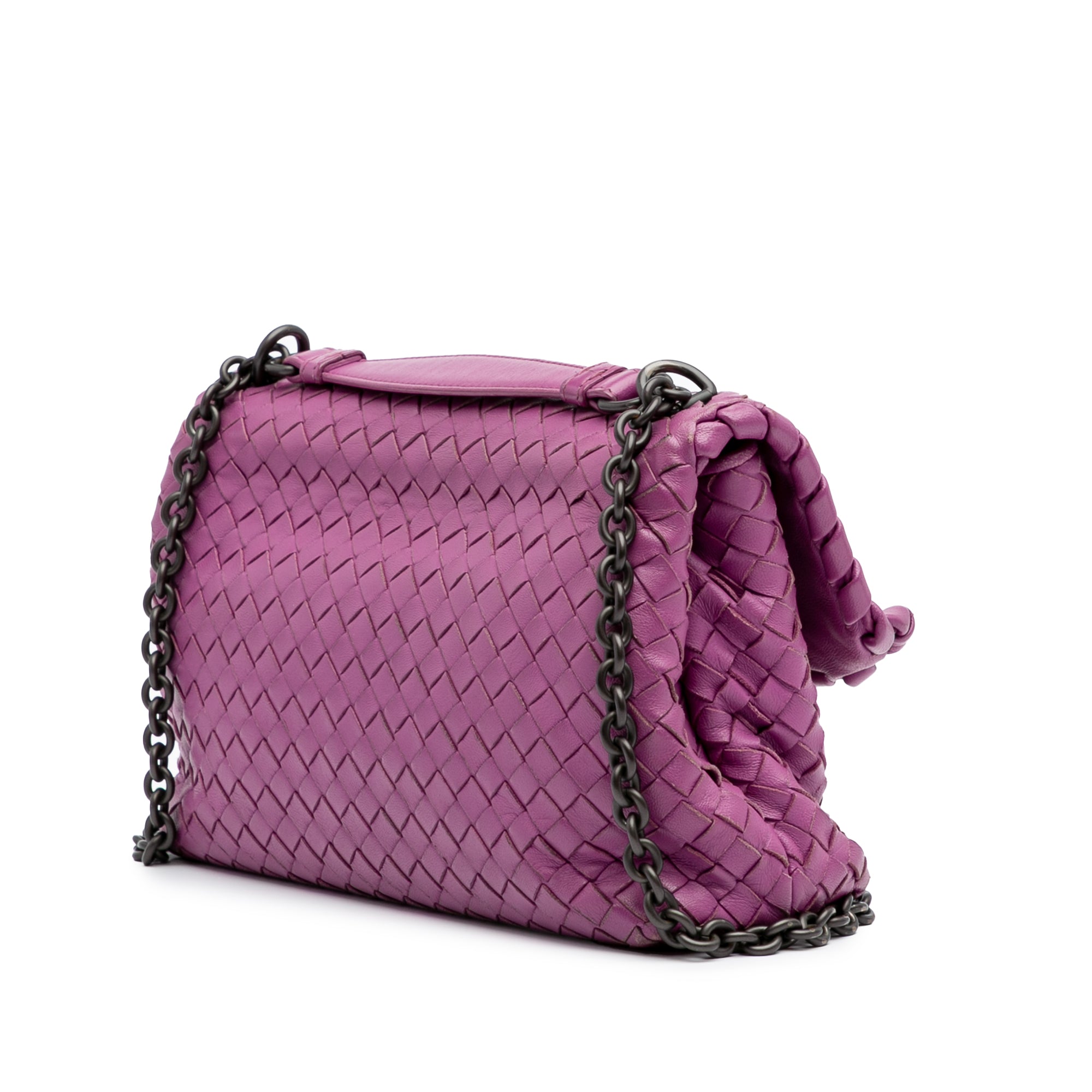 Small Nappa Intrecciato Olympia Shoulder Bag - Image 2
