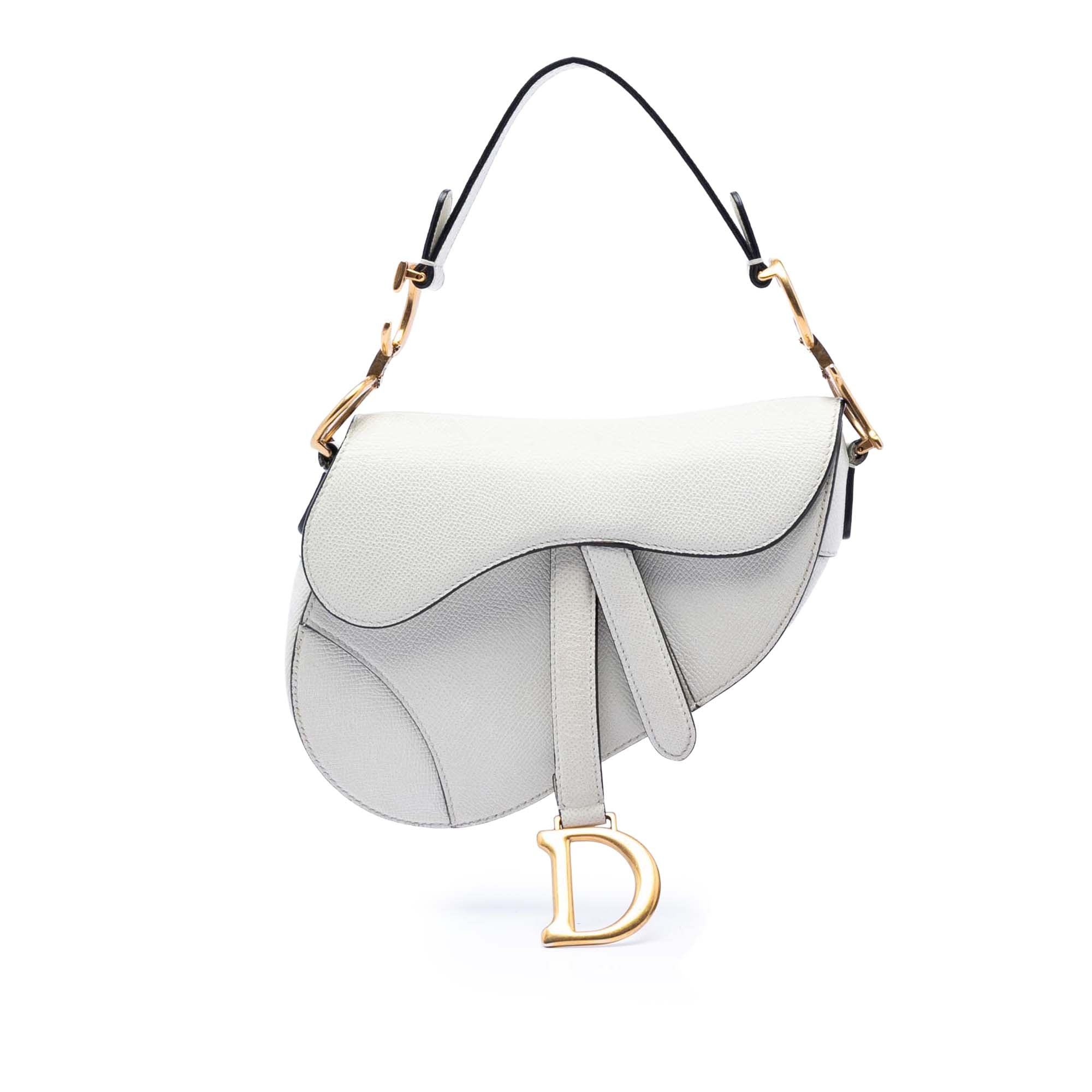 Mini Grained Calfskin Saddle Bag - Image 1