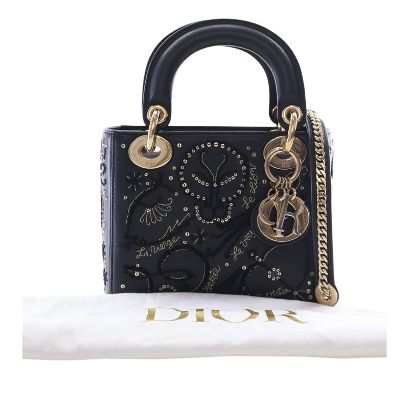 Mini Lambskin Embroidered Sequin Astrology Lady Dior - Image 15