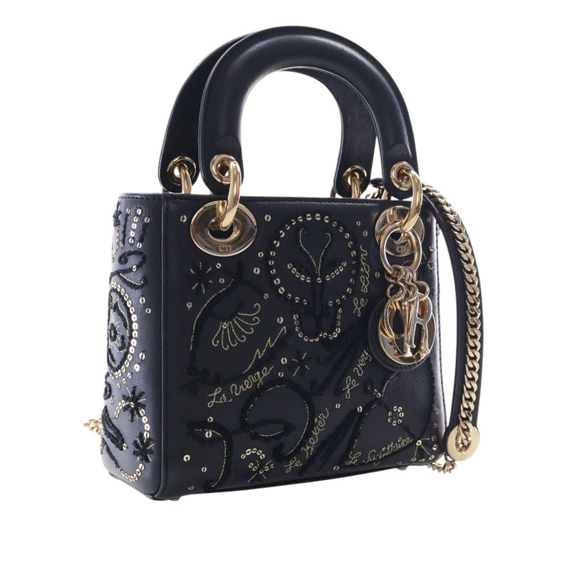 Mini Lambskin Embroidered Sequin Astrology Lady Dior - Image 6