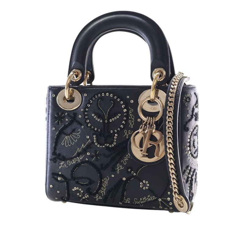 Mini Lambskin Embroidered Sequin Astrology Lady Dior - Image 7