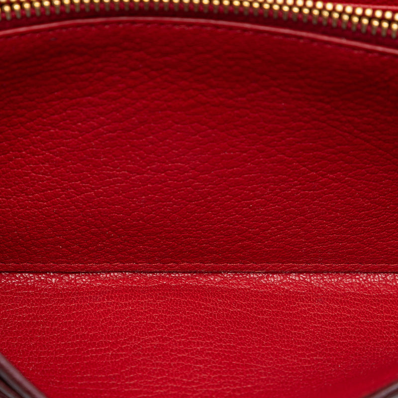 Bicolor Goatskin Madras Bow Wallet on Chain - Image 4