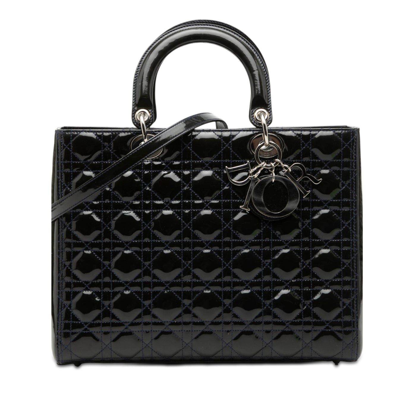Large Patent Cannage Lady Dior - Image 1