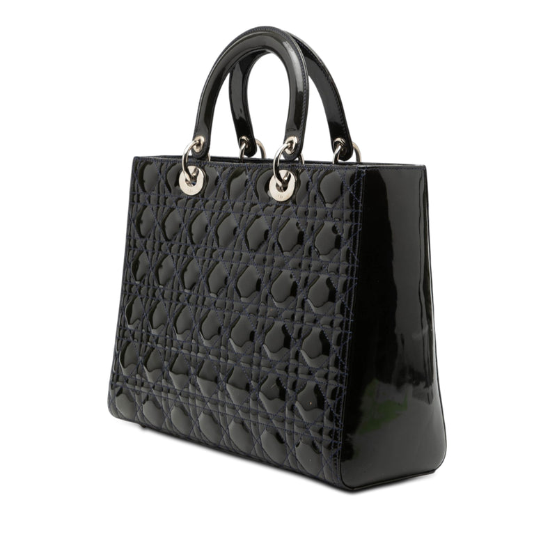 Large Patent Cannage Lady Dior - Image 2