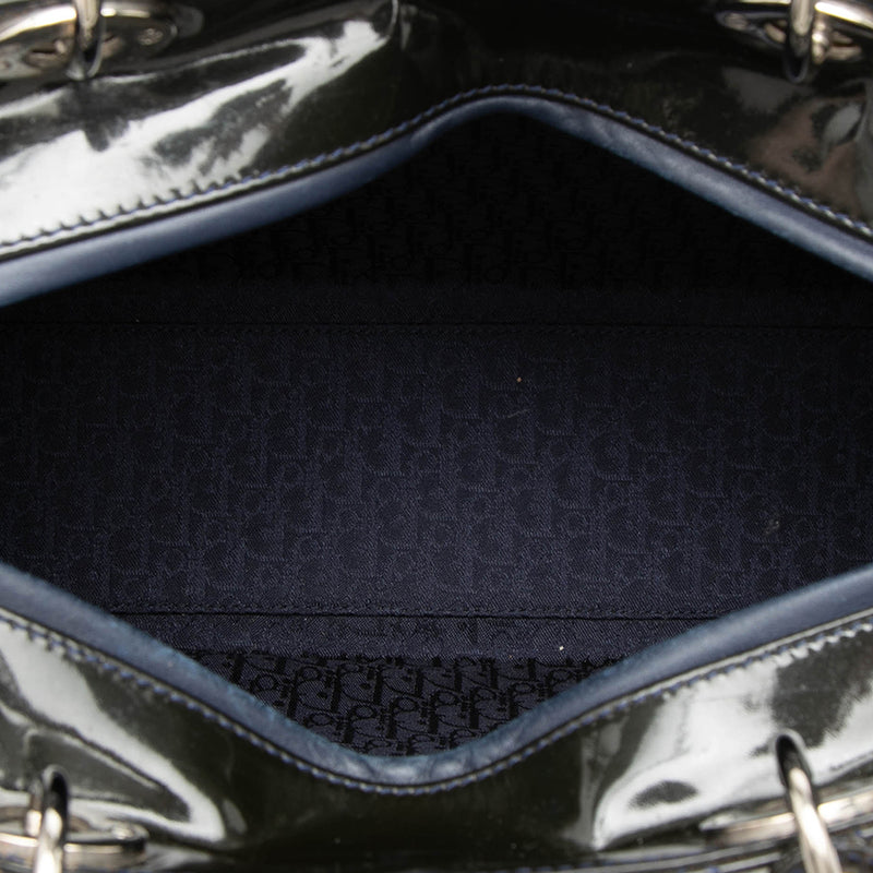 Large Patent Cannage Lady Dior - Image 4