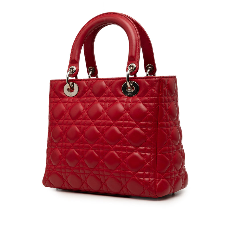Medium Lambskin Cannage Lady Dior - Image 2
