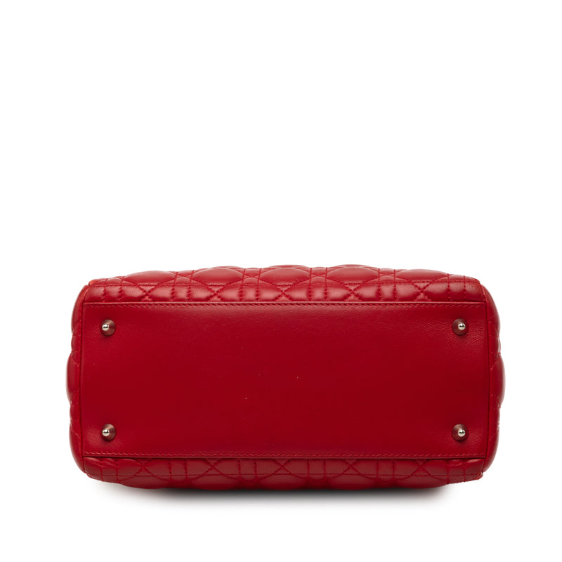 Medium Lambskin Cannage Lady Dior - Image 3