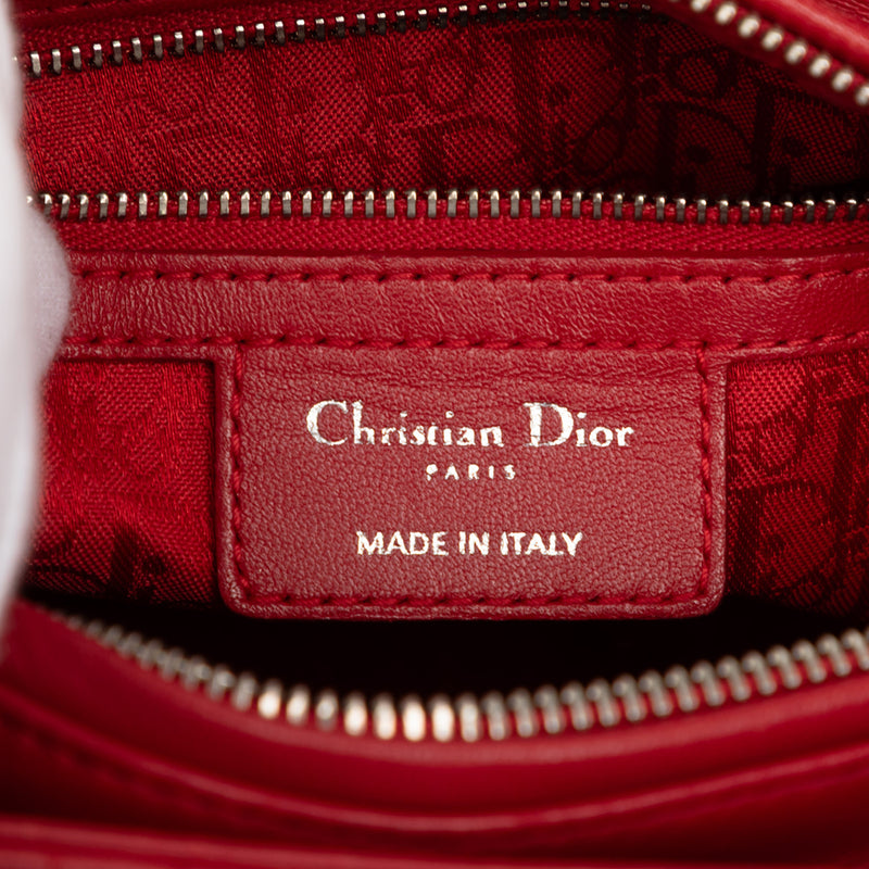 Medium Lambskin Cannage Lady Dior - Image 5