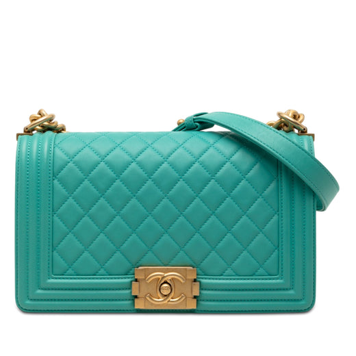 Old Medium Quilted Lambskin Boy Flap - Image 1