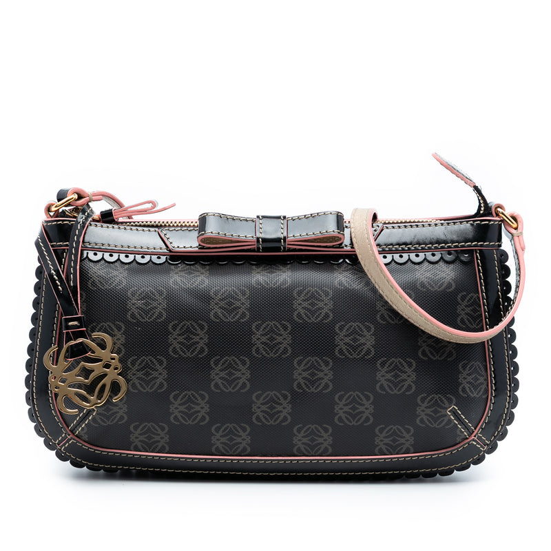 Anagram PVC Coated Canvas Shoulder Bag