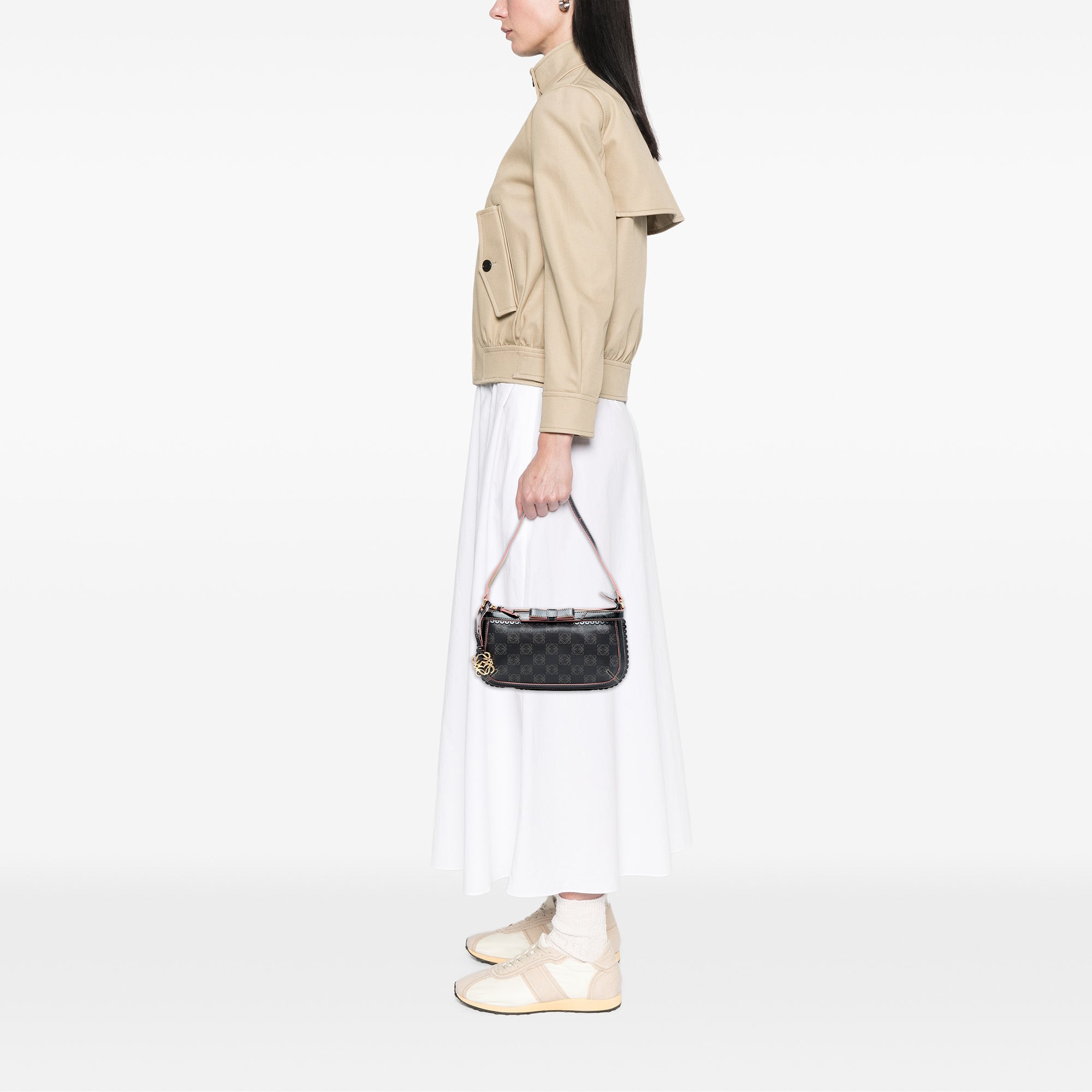 Anagram PVC Coated Canvas Shoulder Bag - Image 7