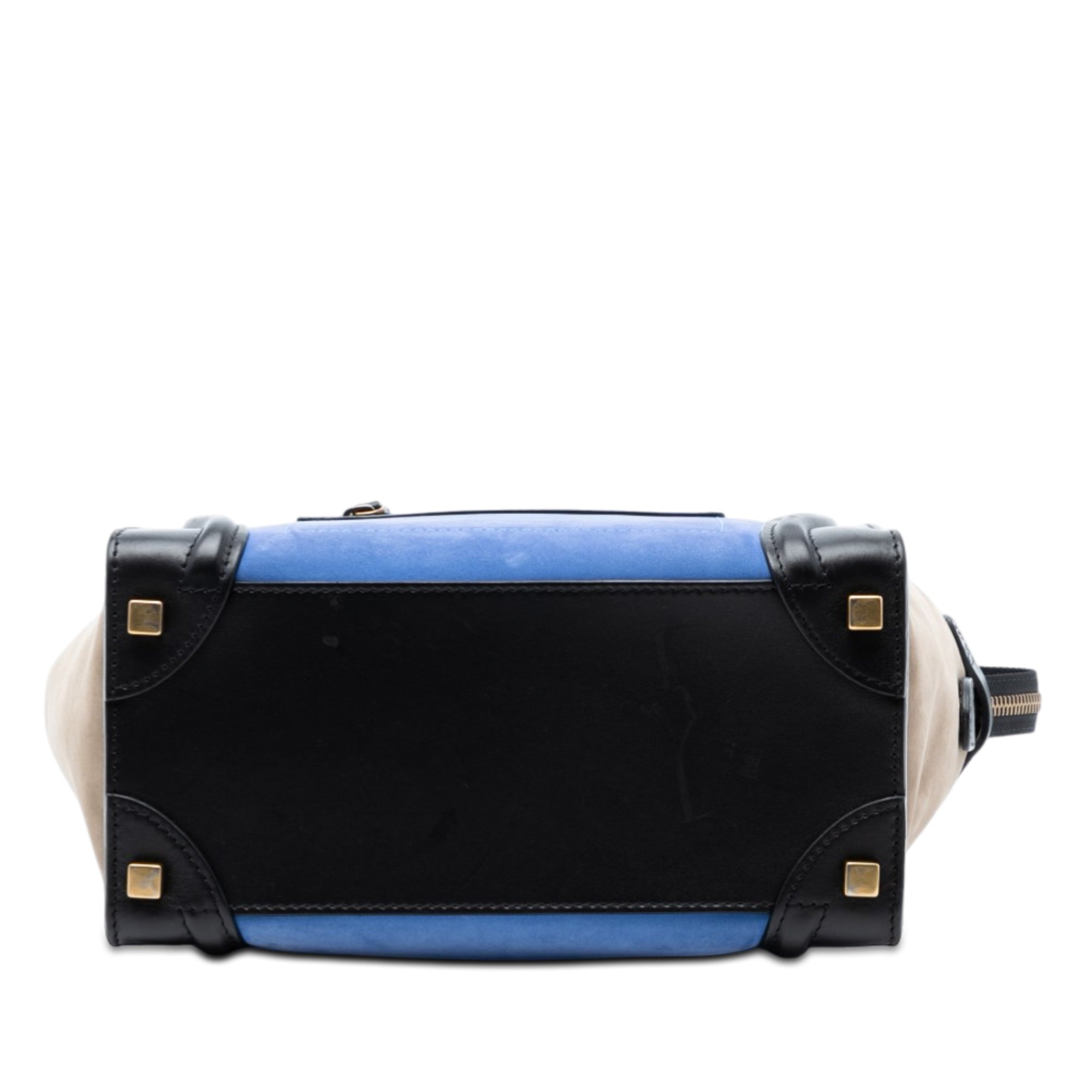 Micro Tricolor Calfskin and Suede Luggage Tote - Image 3